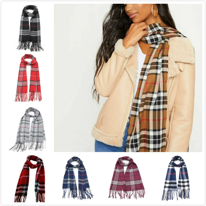 Classic Tartan Scarf Womens Man Scottish Checks Plaid Wrap Unisex