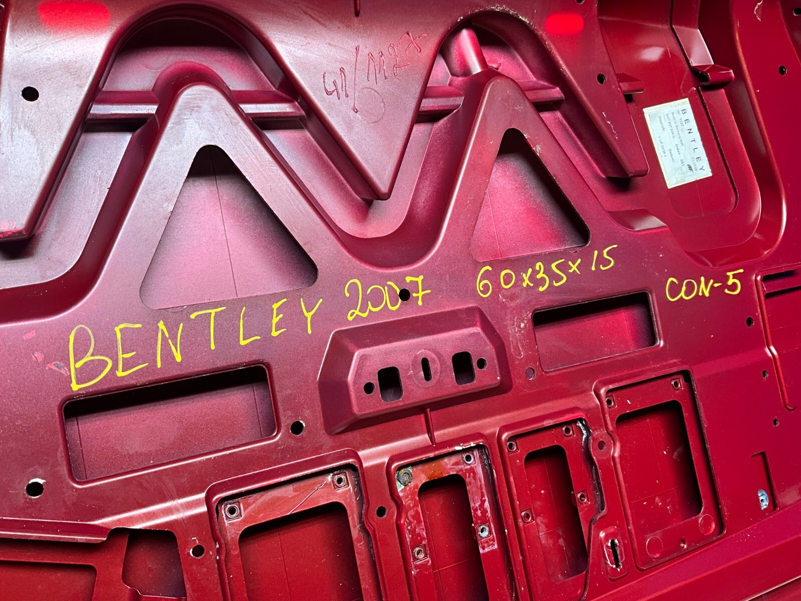 2007 - 2010 BENTLEY CONTINENTAL GTC TAILGATE TRUNK DECK LID RED OEM