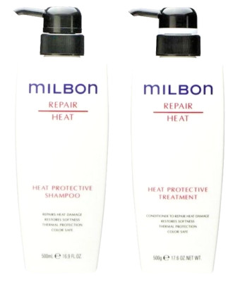 Milbon Repair Heat Protective Hair Care Set – Shampoo 500ml +