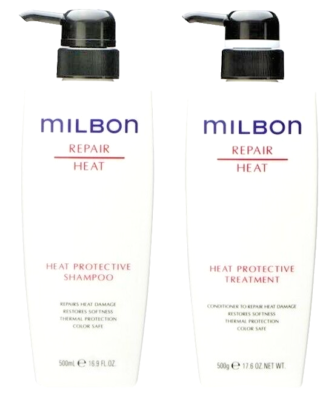 Milbon Repair Heat Protective Hair Care Set – Shampoo 500ml +