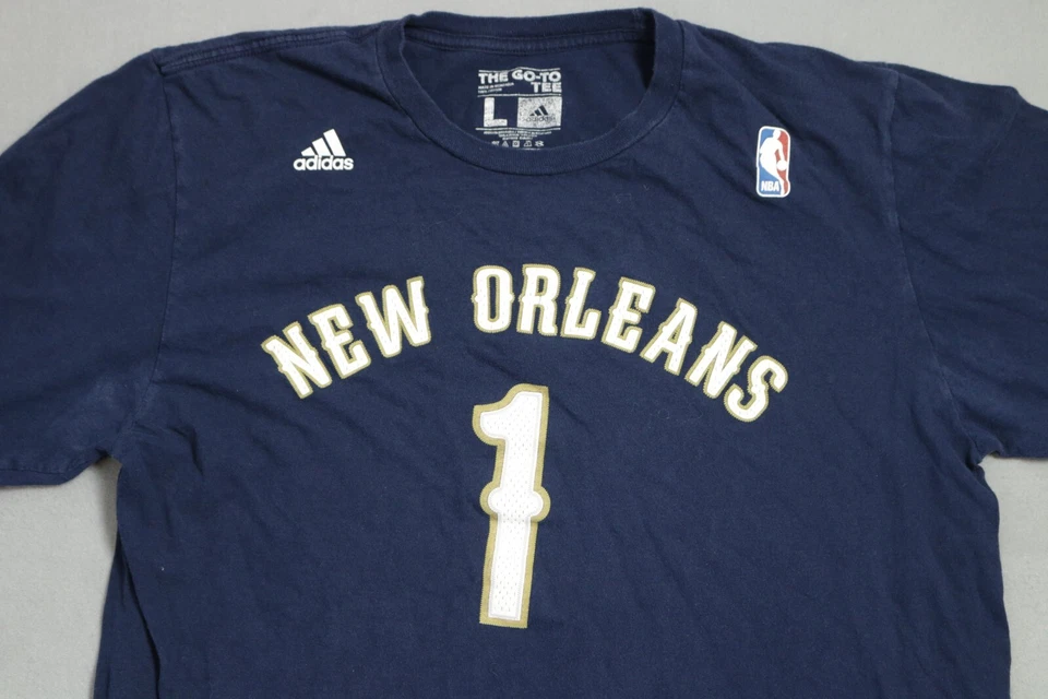 阿迪达斯 Tyreke Evans 新奥尔良衬衫男式大号蓝色 NBA — 第 2/4 张图片