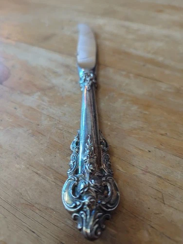 Wallace Grande Baroque Sterling Silver 30g Handled Knife with Stainless Blade