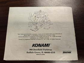 SOLO MANUALE - Nintendo NES Tiny Toon Adventures Cartoon Workshop Libretto 1992
