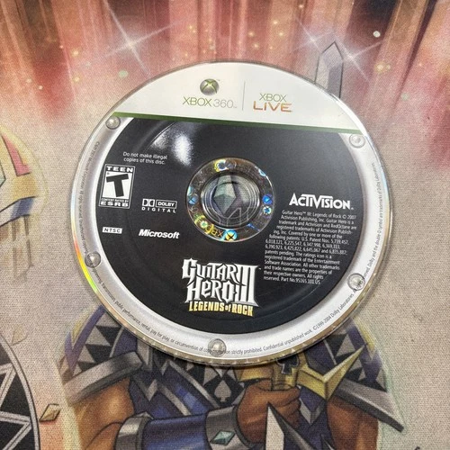 Guitar Hero III 3 Legends of Rock Microsoft Xbox 360, 2007 Disc only