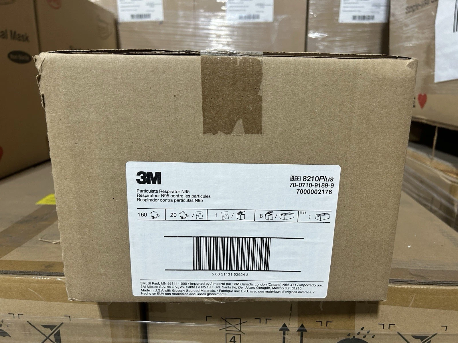 8210 Plus 3M N95 160 Count Case