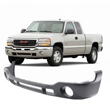 Primed Front Bumper Cover For 2003-2007 Gmc Sierra 1500 W Fog
