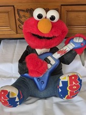 Rock N Roll Elmo Plush Guitar Plays Music Sings Shakes 1997 Tyco First Release