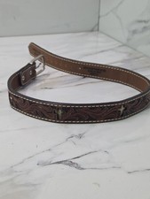 Ranger Belt Company Boys Size 26 Western Tooled Leather Belt Crosses NKB01C
