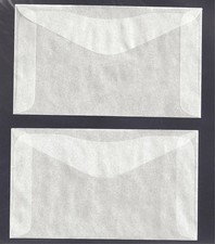 100 Glassine Envelopes #3 (4 1/4 x 2 1/2) 2x4”, Translucent