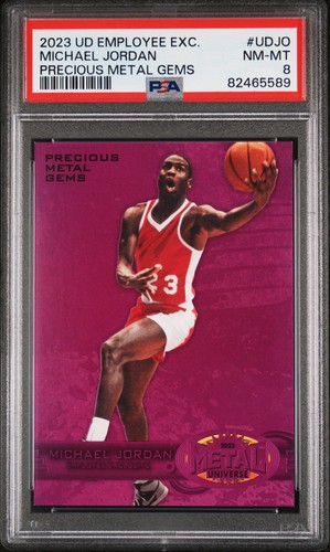 2023 Upper Deck Michael Jordan #UDJO PSA 8 Employee Exclusive Precious Metal Gem - Picture 1 of 2