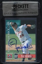 BAS 2005 Grandstand New Britain Rock Cats Pat Neshek Seal of Authenticity 3c7