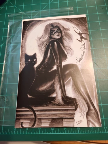 Amazing Spider-Man #1 Nathan Szerdy C2E2 2025 BLACK CAT B&W 🔥SIGNED🔥