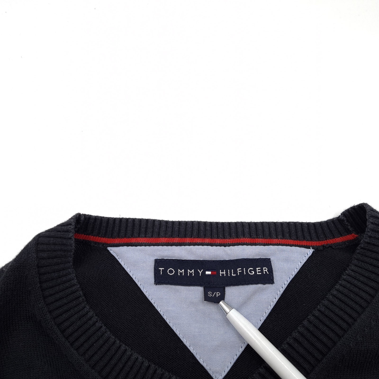 Tommy Hilfiger Pullover Sweater Black Cotton Classic Knit Men It2 Size S thumbnail 4
