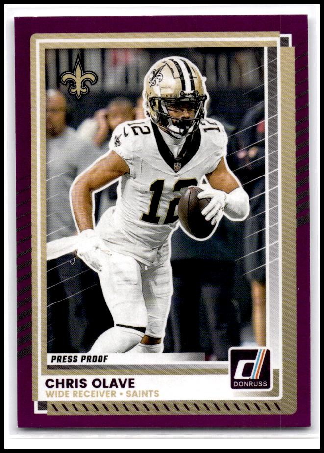 2025 Donruss #94 Chris Olave Press Proofs Purple