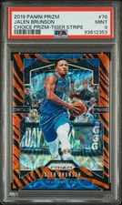 2019-20 Panini Prizm Jalen Brunson Tiger Stripe Choice PSA 9 (Pop 1, 6 Higher)
