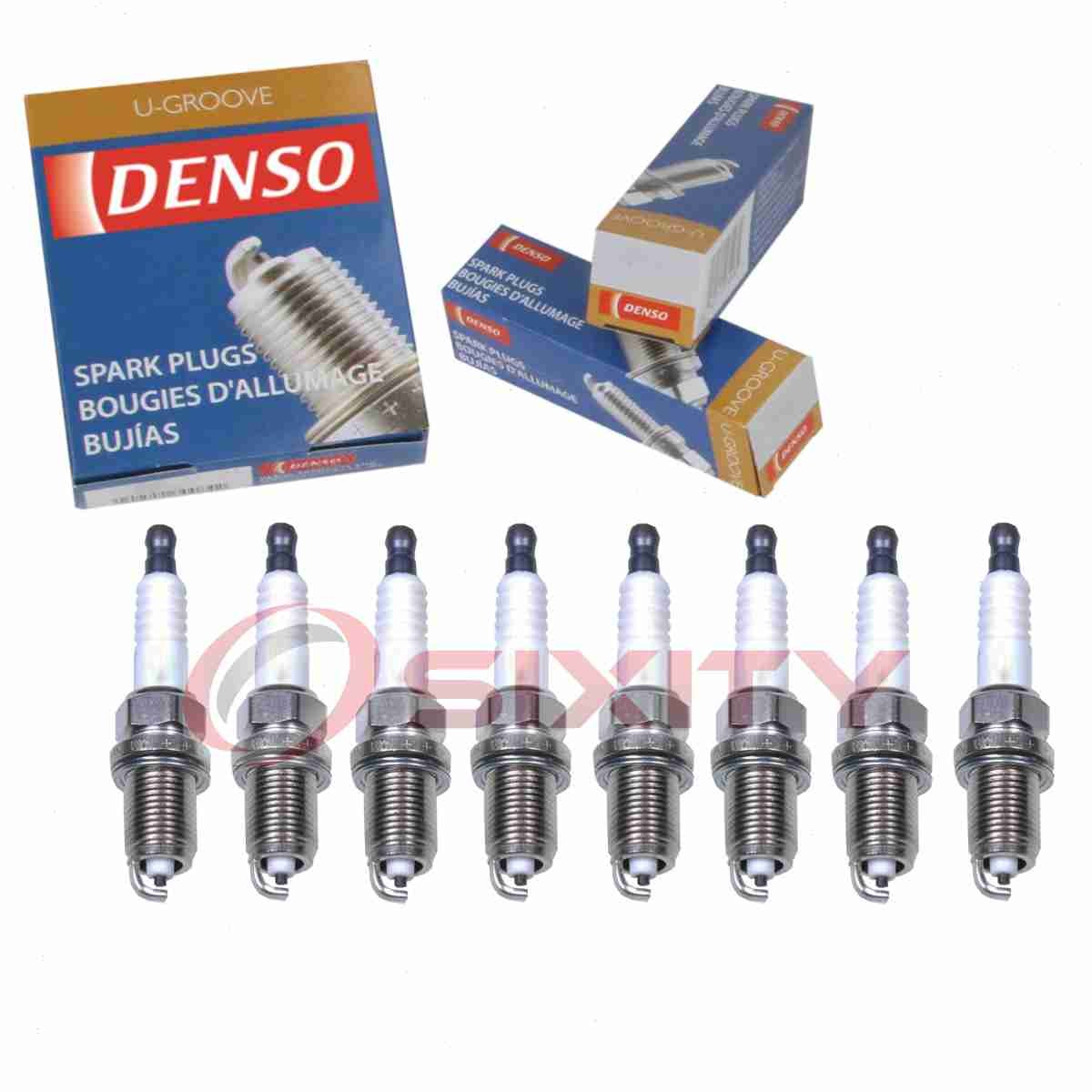 8 pc DENSO 3139 Standard U-Groove Spark Plugs for K20R-U11 96130723 5553 eo