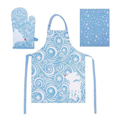 Rudolph The Red-Nosed Reindeer - Christmas Kitchen Set- Bioworld - Apron, Oven M