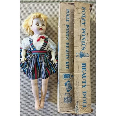 Rare Doll Vintage 50s Rubber 24" Polly Ponds Beauty Antique With Original Box - Image 1 of 4