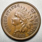1883  INDIAN CENT   AU   BETTER DATE  #1221