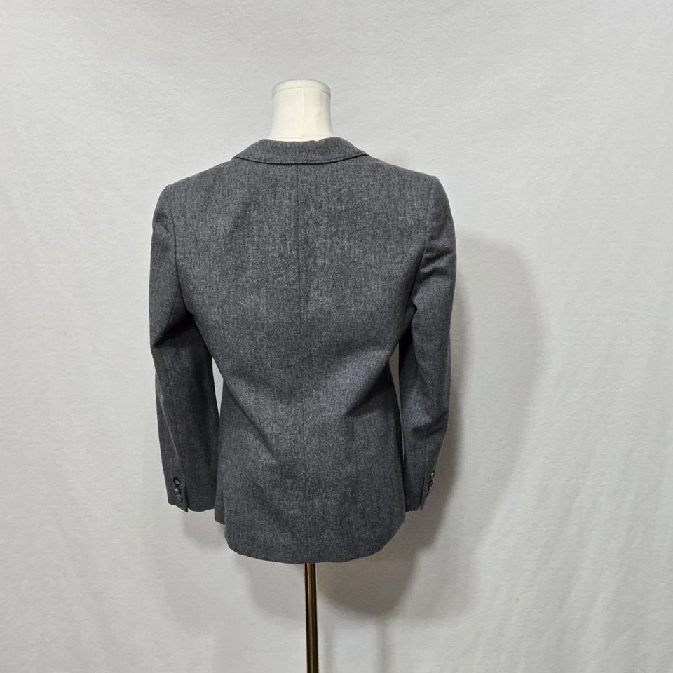 Blazer Pendleton Vintage Feminino Cinza Pequeno 100% Lã Virgem Jaqueta EUA 70s - Imagem 4 de 4