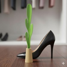 Shoe Horn Long Cactus Green Handle Fashionable Design Lifter Tool AU NEW 8046AA1