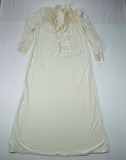 Vintage Donna Richard Gilligan O  Malley Cream Lace Nightgown Petite Made USA