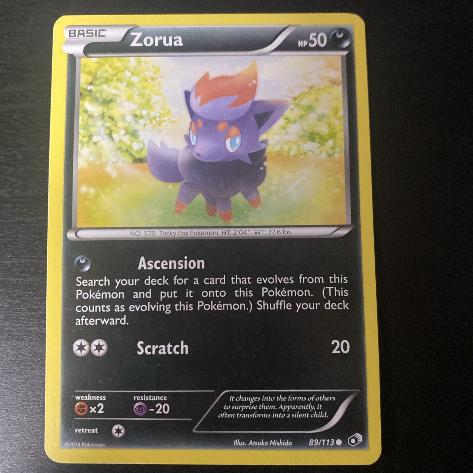 Pokemon Zorua (89/145) Legendary Treasures LP