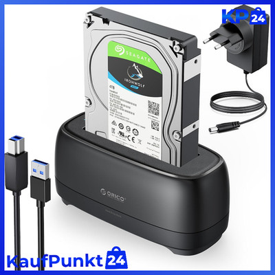 Festplatten Docking Station USB 3.0 für 2,5'' und 3,5'' HDD/SSD