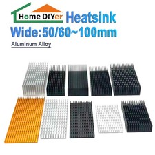 Medium Aluminium Heatsink - Electronics-Amplifier-Audio Projec Black/White/Red