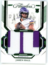 2023 Flawless Emerald Jaren Hall RC Patch 5/5 #RP-JHA