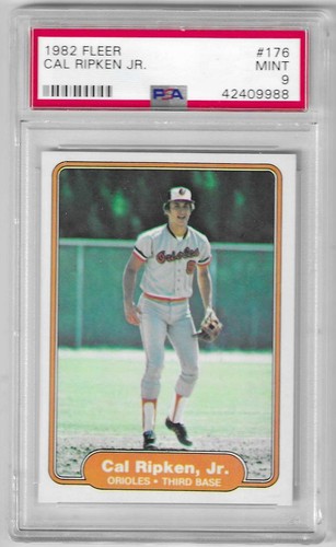 1982 Fleer Cal Ripken Jr. #176 PSA 9 Mint Rookie Card.