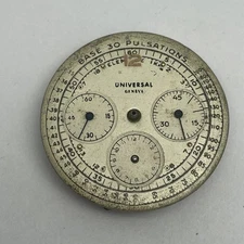 UNIVERSAL GENEVE CHRONOGRAPH MANUAL WIND WATCH CALIBER 283 MOVEMENT PARTS/REPAIR