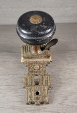 Antique Gilbert Lock Co. Door Knob & Cast bronze Plate W/Finger Latch C 1876