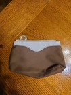 Vintage Estee Lauder Make Up Bag Brown & White 5x7.5 New — photo 1
