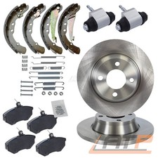 BREMSENSET BREMSENKIT VORNE +2x RADBREMSZYLINDER HINTEN FÜR AUDI 80 B4 BJ 92