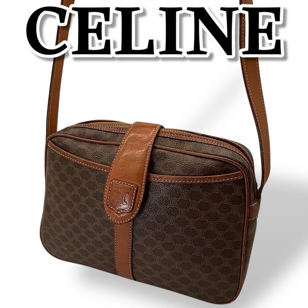 Celine Macadam PVC Shoulder Bag Crossbody with Pattern