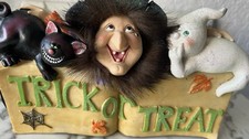 Halloween Trick Or Treat Witch Ghost Cat Halloween Hanging Decoration