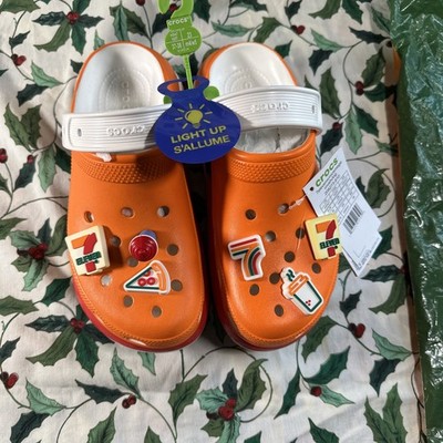 NIB Seven 11 x Crocs Mega Crush Clogs 7-11 M/5 W/7 Slip On Sling