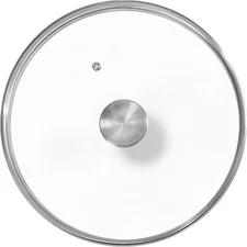 Round 10-Inch Glass Lid for Cast Iron Skillet or Pan, Custom Made for Only Br...