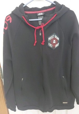 Star Wars Galaxy's Edge Disney 709 Black Protect the Galaxy First Order Hoodie L