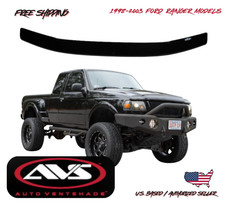 1998-2003 Ford Ranger Avs Bugflector Medium Profile Bug Hood Deflector - Smoke