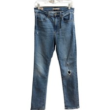 Levi's Premium 724 Jeans Womens 30 High Rise Straight Leg Italian Distressed