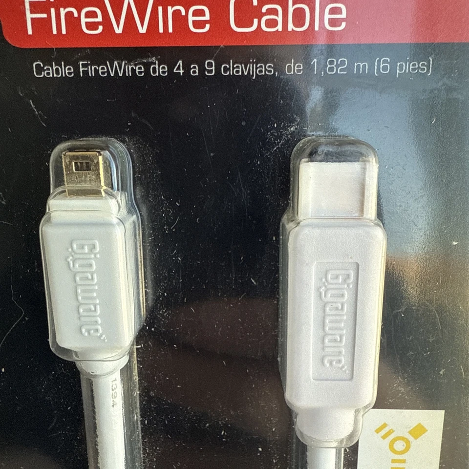 Gigaware 4-Pin to 9-Pin FireWire Cable 6 foot - Image 4 of 4