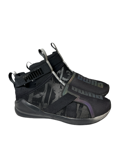 puma fierce strap swan black