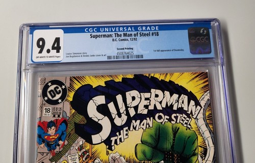 Superman El Hombre de Acero #18 CGC 9.4 Segunda Impresión - 1er Día del Juicio Final Completo Nueva Losa - Imagen 2 de 3