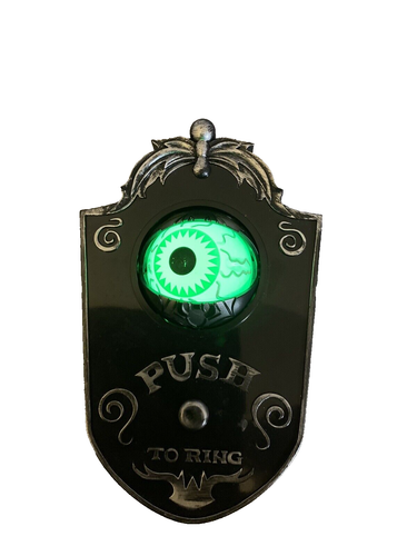 Halloween Gemmy Eyeball Doorbell Animated Animatronic Spooky Sound Haunted WORKS - Picture 3 of 6