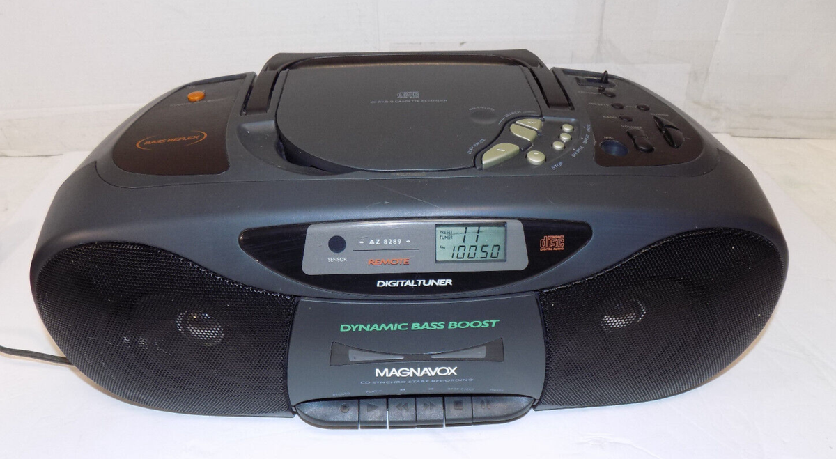 Magnavox Portable Boombox Stereo CD Radio Cassette Tape