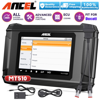 ANCEL MT510 Motorcycle All System Diagnostic Scan Tool OBD2 Scanner Engine ABS