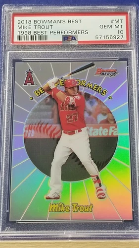 Mike Trout - 2018 Bowman's Best 1998 Best Performers   PSA 10  