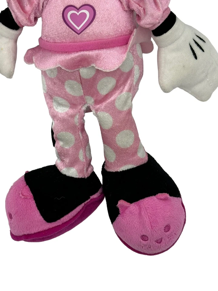 Disney Minnie Mouse Happy Helpers Singing 13" Plush Toy Pink Dress w/white dots - Image 2 of 4